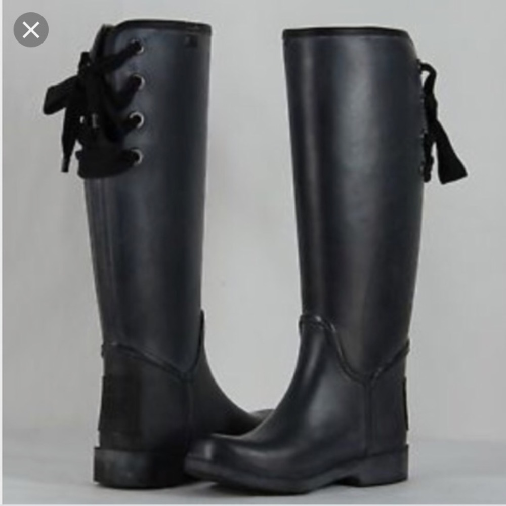 COACH tristee Black rain boot size 9